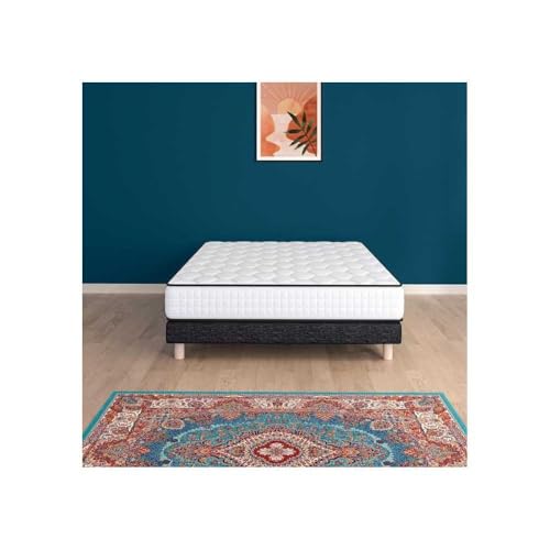 EXCELLENCE COLLECTION Ensemble sommier et Matelas - New York - 160 x 200 - Ressorts - Sommier a Lattes