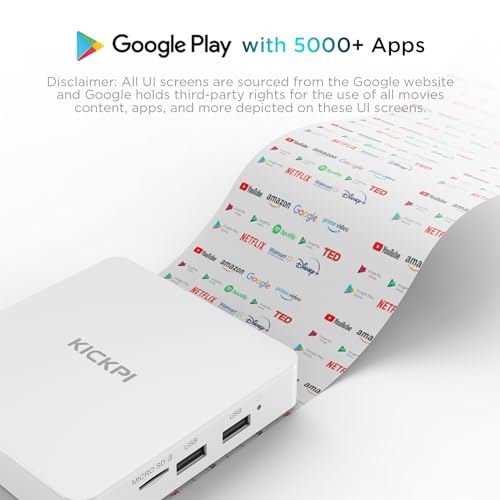 Image of Android 11.0 TV Box, KP1 Google Certified TV Box(4K) 2GB RAM 32GB ROM with Voice Search- Support Chromecast and Dolby Audio, Bluetooth5.0 Smart Box 2024(White)