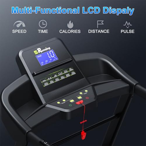 Image of 3.5HP Folding Treadmill with 0-15% Auto Incline, 400 LBS Capacity Home Running Machine, Bluetooth App Control, LED Display, Shock Absorption, Portable Electric Treadmill for Home