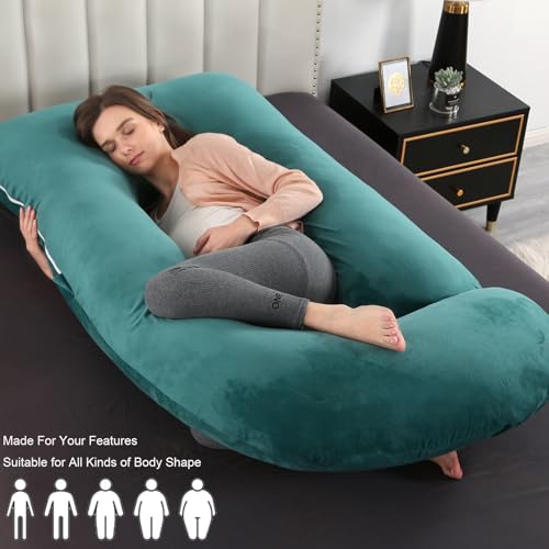 Image of Victostar Pregnancy Pillow,57 inches U Shaped Maternity Pillow with Removable Cover Full Body Pillow Support for Back, HIPS, Legs, Belly