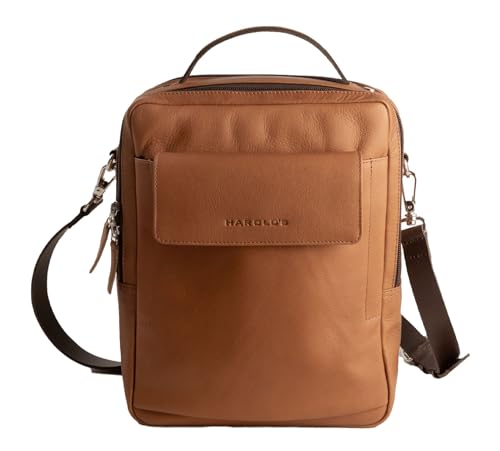 Crossbag Handle L Cognac HAROLD'S Country sacoche cuir homme femme grand