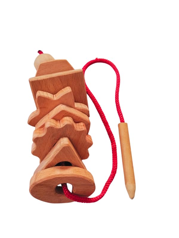 Organic Toys Wooden Lacing Beads Toys, Wooden Montessori Toys, Threading Bead Shapes, Education & Fine Motor Skills Toy for Kid(1 Lacing Needle, 7 Shapes), Brain Development, Toys for 1 to 2 Year Kids (B0CRP7VVFB) Amazon Price History, Amazon Price Tracker