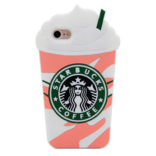 3D Pink Frappuccinos Coffee Cup Case Case for iPhone 7 8 iPhone7 iPhone8 Regular Size 4.7