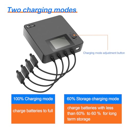 Hub de carga de batería para baterías DJI Air 3 con indicador de energía LCD 2