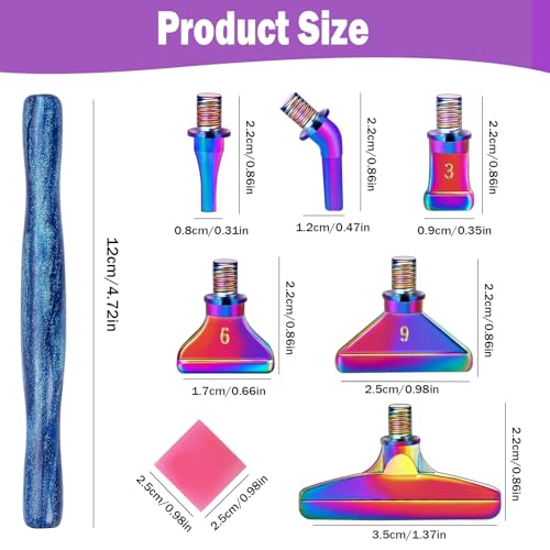 Herramientas para pintura de diamantes 5D con puntas intercambiables 7