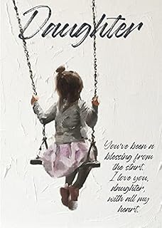 James Coates Daughter Birthday Cards from Mum or Dad with Lovely Sentimental Words, A5 Size
