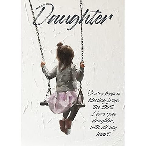 James Coates Daughter Birthday Cards from Mum or Dad with Lovely Sentimental Words, A5 Size Cover