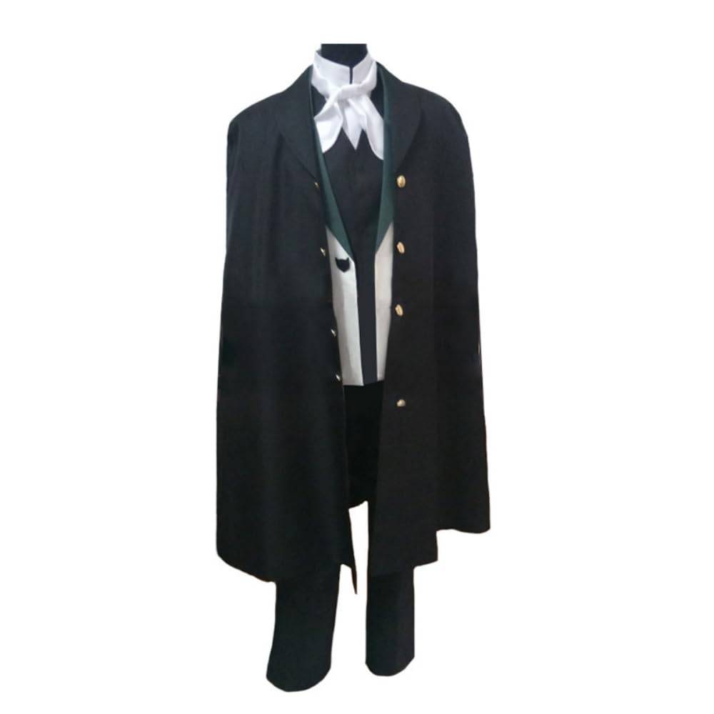 Anime Bungo Stray Dogs Edgar Allan Poe Cosplay Costume Uniform Halloween Party Outfit Overcoat for Men