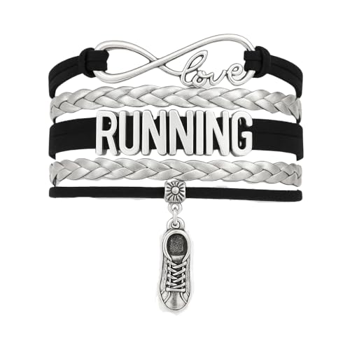 Infinity Collection Running Gifts- Runner Bracelet, Running Jewelry, Adjustable Running Charm Bracelet- Perfect Cross Country, Track, Marathon Gifts …