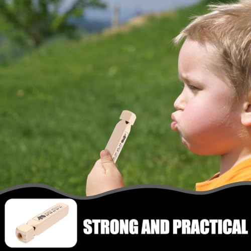 TOYANDONA Holzzug Pfeife Kinder Musikinstrument Spielzeug Pfeife Zug Wood Train Whistle - Holzpfeife Zug Whistle FüR Geburtstag, Weihnachten, Karneval, 18.8*3.4*3.4cm