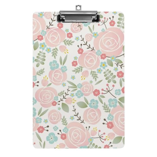 Planchette à pince porte bloc format A4 design Mandala Rose pour bureau et école