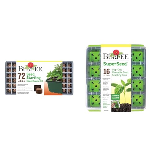 Burpee Greenhouse Seed Starting Tray, 16 XL Cells, Reusable