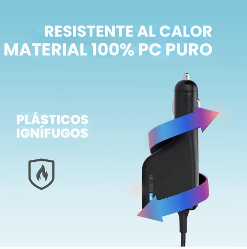 Cargador de auto 118W rápido USB-C PPS para celular Samsung y iPhone 5