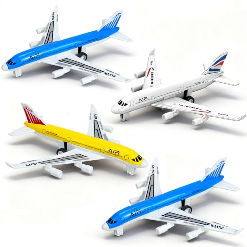 4 Pack Aeroplane Toys Plane Diecast Metal Airplane Toys for Kids Toddlers