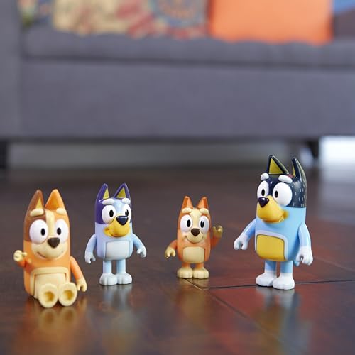 Bluey Family Figure Pack of 4, Robust Poseable Character Toys with Bingo, Chilli, and Bandit Figures, Toddler-Sized Animal Figurines for Kids Ages 3+ by Bluey - Image 7