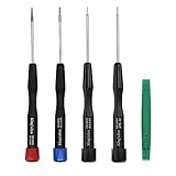 4-Piece Precision Pentalobe Screwdriver Set P2 P5 P6 5-Point 5-Star 0.8 mm, 1.2 mm and 1.5 mm Pentalobe Screwdriver or Ts1 Ts4 Ts5 and Torx T5 for iPhone Macbook Pro Air ReReader Repair