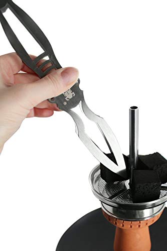 Kaya Shisha Kohlezange aus rostfreiem Edelstahl, modernes Dolch Design, Grill und Wasserpfeifen Zubehör (Asra) – Bild 6