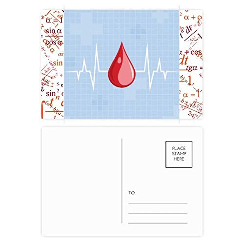 Cartes postales ECG motif sang pour invitations de soirées thématiques d'Halloween