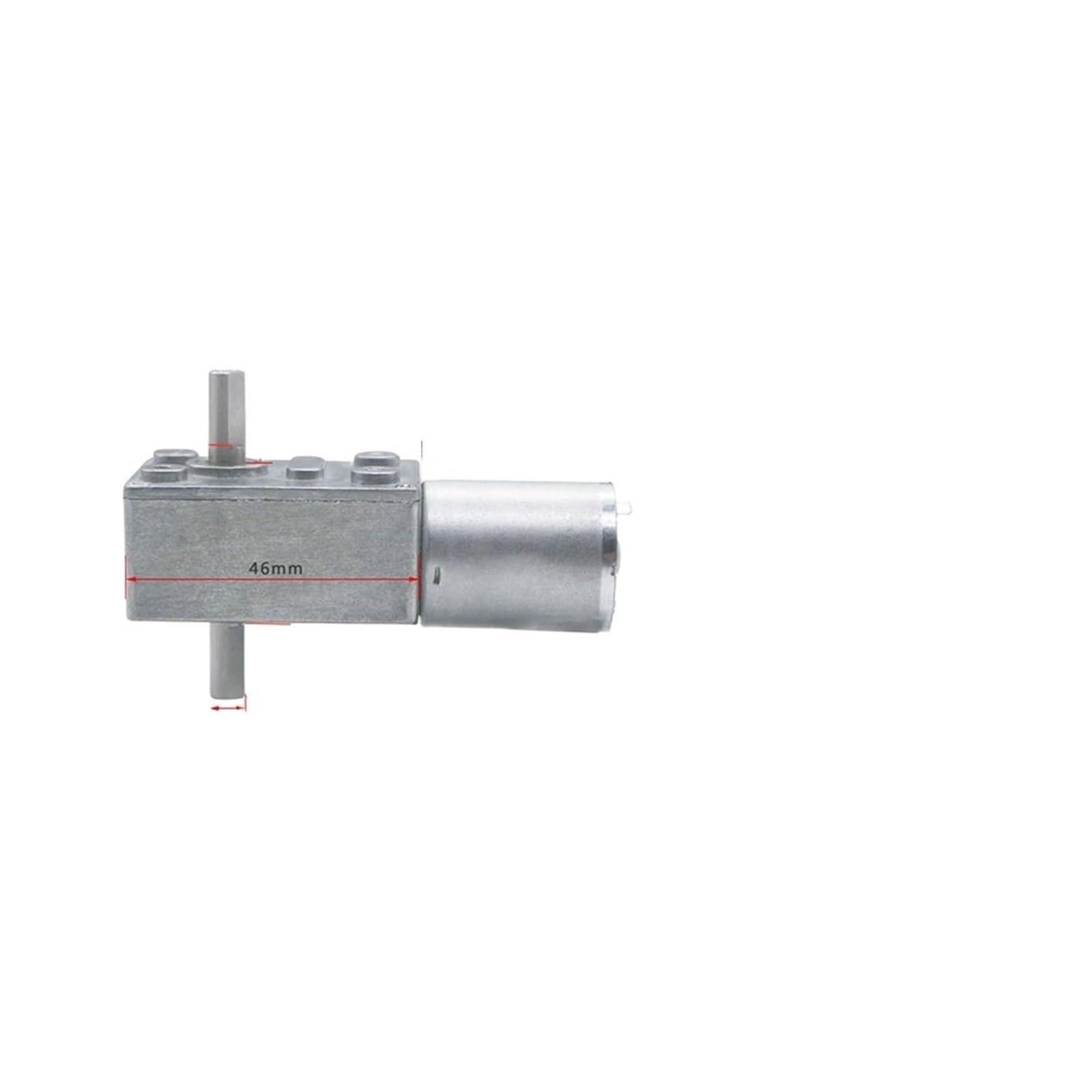 JGY-370S Motor con engranaje helicoidal de 12 voltios CC, doble eje, autobloqueo invertido, 6 V, salida dual, 24 V, mini motores reductores(Package R,10RPM-12V)