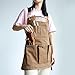 Tool Apron Heavy-Duty Waxed Canvas Leather Reinforcement Extra Pockets Adjustable for Men Woodworker Blacksmith Welder Aprons (BROWN)