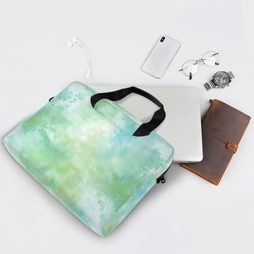 Bolso portatil para laptop 15.6 pulg acuarela verde claro miniatura 7