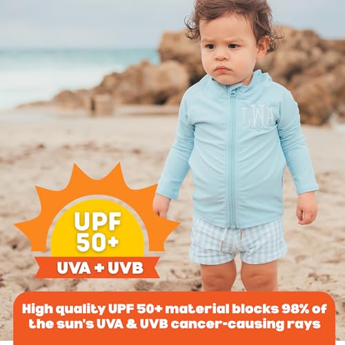 Image of SwimZip UPF 50+ Long Sleeve Rash Guard for Boys' and Girls' - Baby, Toddler, Kids