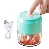 TOPHOME Electric Mini Garlic Chopper Portable Garlic Cutter Garlic Masher Vegetable Press Mincer for...