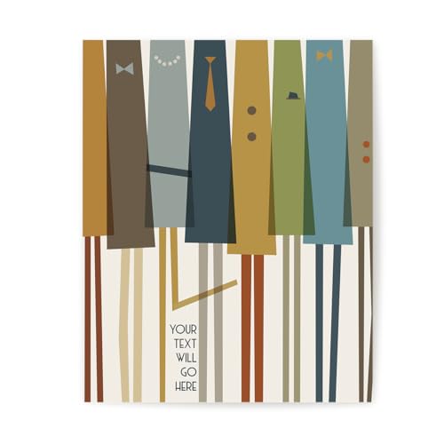 Mid-Century Modern People Wall Art Print, Custom Quote Song Lyrics Artwork, Personalized Poster For Gallery Wall (11x14" Unframed Print)