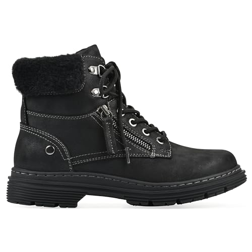 CLIFFS BY WHITE MOUNTAIN Women's Powell Cushioned Lace-Up City Hiker Ankle Bootie3