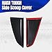 HAKA TOUGH Rear Window Louvers for Ford Mustang 2015-2022, Side Windshield Scoop Cover Sun Shade Accessories, Solid Black, Left Driver and Right Passenger, 2PCS