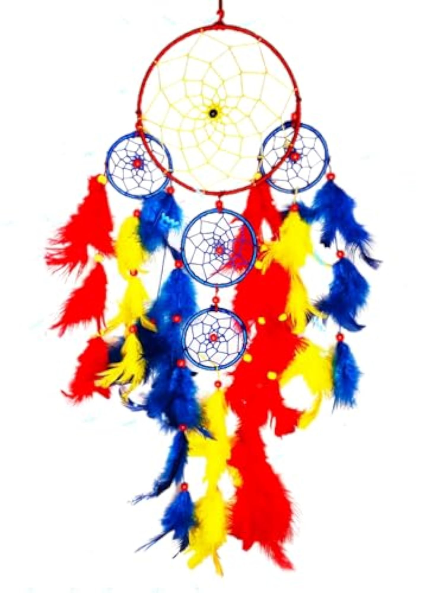 Varanasi Enterprises Wool Dream Catcher, Blue 24 Inch