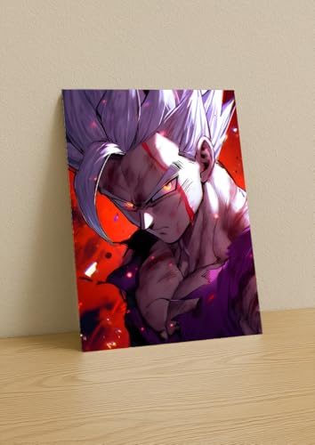 Image of NIJUKA Anime Printed Metal sheet Poster For Home And Room Decoration | For Anime Art Fans Boys And Girls (Beast look gohan)