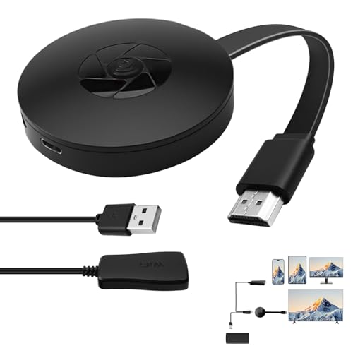 Wireless HDMI Dongle 1080P Full HD, Miracast AirPlay DLNA, Display Adapter für Bildschirmspiegelung & Erweiterung mit Android iOS Windows macOS, HDMI WLAN Adapter für TV/Beamer/Monitor