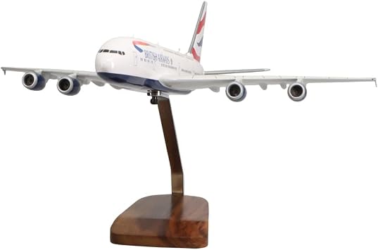 Airbus A380 British Airways Large Mahogany Model
