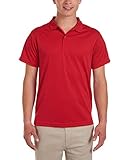 IZOD mens Short Sleeve Performance School Uniform Polo Shirt, Red, 40-41 US