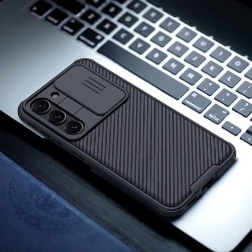 Image of Nilkin Classic Series Compatible for Samsung S23 Plus Case with Camera Cover, [Camera Lens Protector] [Scratch-Resistant] [360 Full Protection] Shockproof Slim Phone Case (Black, S23 Plus)