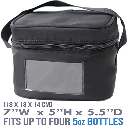Zohzo Breastmilk Compact Cooler Bag with Ice Pack - Insulated Breast Milk Cooler with Accompanying Wet/Dry Bag (Black) - Thumbnail 3