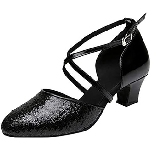 Zapatos de Baile Latino de Tacón Alto/Medio para Mujer Cover