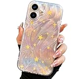 I-MGAE-IN-AR Compact Case for iPhone 16 Shiny Fade Star Design,Cute Trendy Soft Slim TPU Shockproof Protective Phone Cases Cover for Women Girls Aesthetic Glitter
