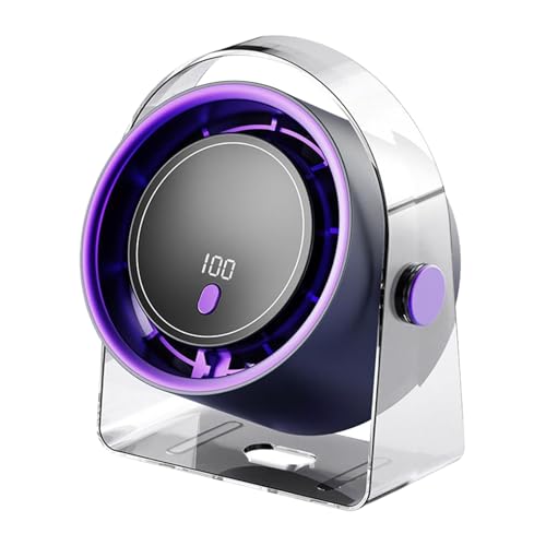 Pequeño ventilador de escritorio potente | Circulador de aire recargable funciona con pilas | Ventilador personal portátil de escritorio, ideal para el lugar de trabajo, viajes, baño, dormitorio