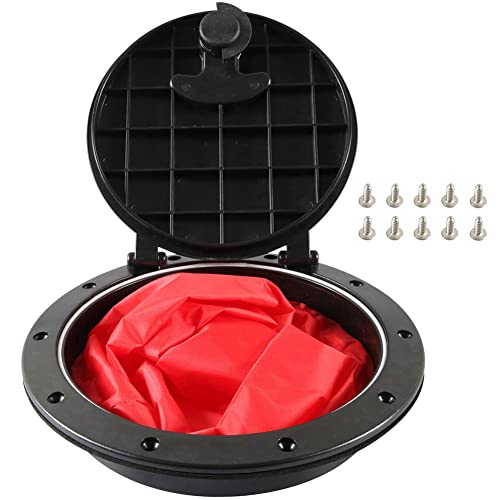 JNJOOD Para Plataforma de Pesca en Kayak, Equipo Exterior Negro, Plataforma, Puerto de InspeccióN de Accesorios para Kayak en