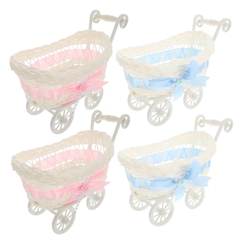4 Cajas de Regalos para Fiestas Infantiles en Forma de Carrito Tejido