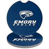 Emory, 2.5" Ceramic Stone, Drink Coaster for Cup Holders with Finger Notch