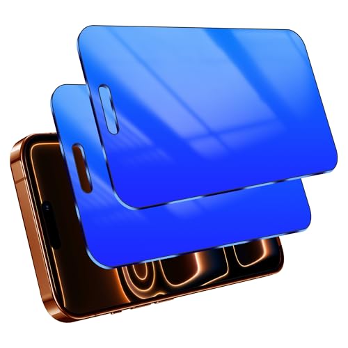 Westillux 2 Pack Privacy Screen Protector for iPhone 17 Pro Max Anti-Spy Tempered Glass 17ProMax Anti Bluelight Gradient Colorful Full Coverage Easy Installation Frame Anti-Scratch (6.9 inch Blue)