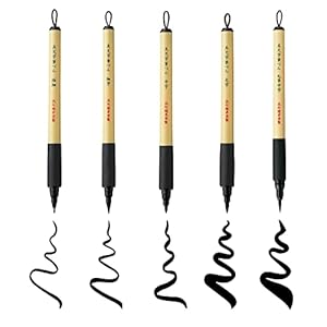 Kuretake Bimoji Brush Pen Set, 5-teilig
