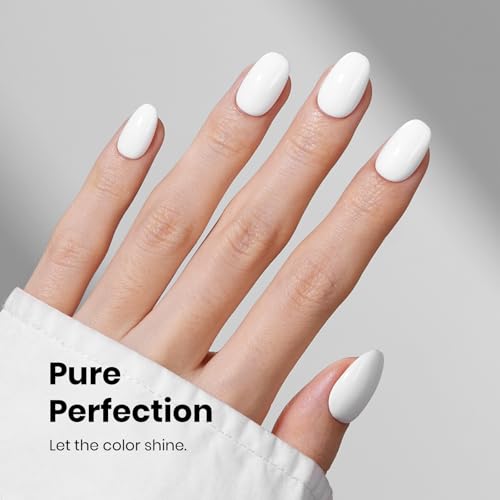 Image of Beetles 10ml White Gel Polish - 1pc Pure White Gel Polish French Nail Art Manicure Salon DIY Design at Home Soak Off UV Gel