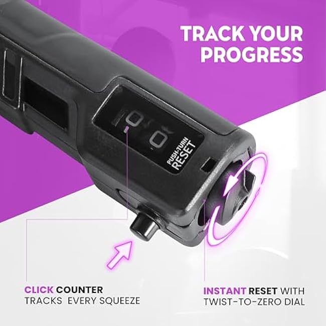 Hand Gripper Strengthener, Adjustable Resistance 22-220Lbs (10-100kg) Forearm Exerciser, Grip Strength Trainer for Muscle Building & Injury Recovery, Aerobic Hands