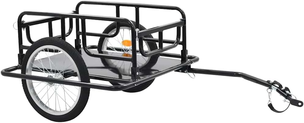 vidaXL Two-Wheeled Bike Cargo Trailer with Quick-Release Hitch