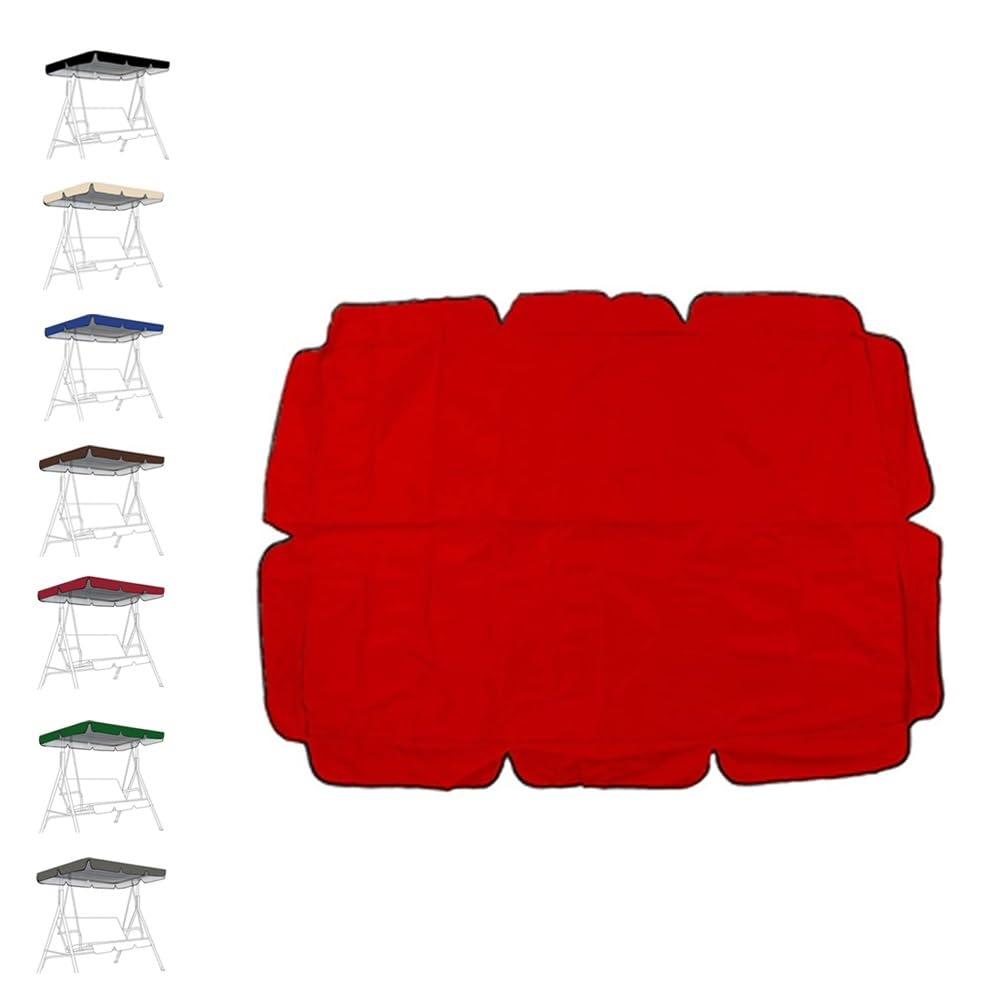 Copertura di ricambio impermeabile per dondolo da esterni, per veranda, cortile e giardino, adatta a 167,6 x 114,3 cm, 190,5 x 132,1 cm, 195,6 x 124,5 cm, rosso 195,6 x 124,5 cm