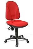 Made in Germany Topstar Point 35, Bürostuhl, Schreibtischstuhl, Rückenlehne höhenverstellbar, Bezugsstoff rot